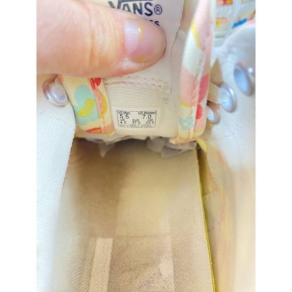 VANS Sk8-Hi Tapered Floral Women's Canvas Sneaker Skate Size 7 Eco Cush 500714 - Picture 11 of 14